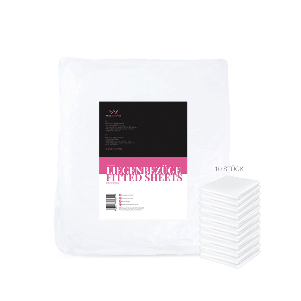 Disposable Fitted Sheets for Cosmetic Beds XXL | 10 Pieces | 236 x 93 cm